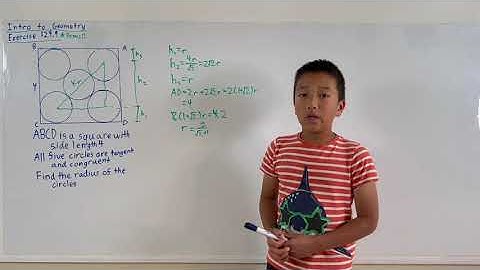Circles Inscribed In A Square | AOPS Introduction To Geometry 12.4.9 | Ronchen Math