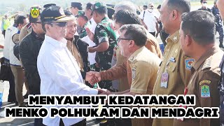 PJ Wali Kota Banda Aceh Bakri Siddiq menyambut kedatangan Menko Polhukam dan Mendagri