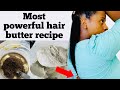 DONT WASH IT OUT &amp; YOUR Hair WILL GROW LIKE NEVER BEFORE! Diy CHEBE HAIR Butter infused chebe powder