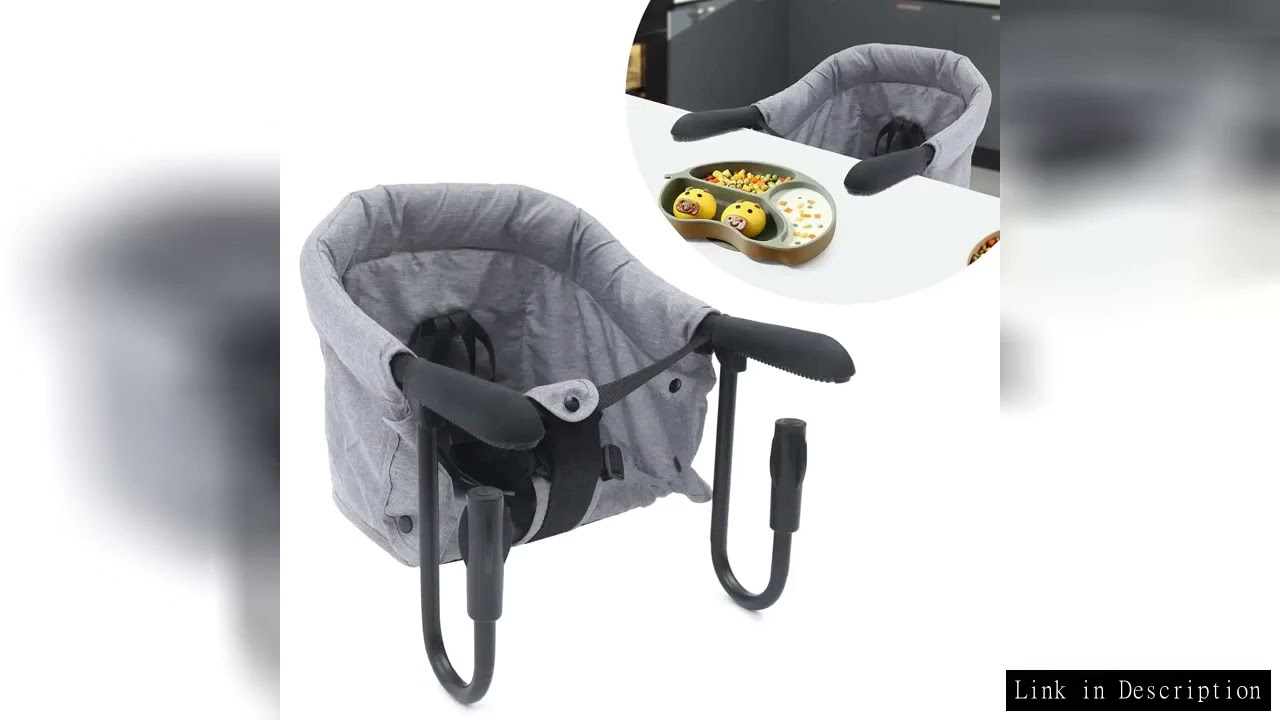 Removable Portable Baby Feeding Seat, Hook on Chair with Back Storage Bag, Dining High Chairs for Ba