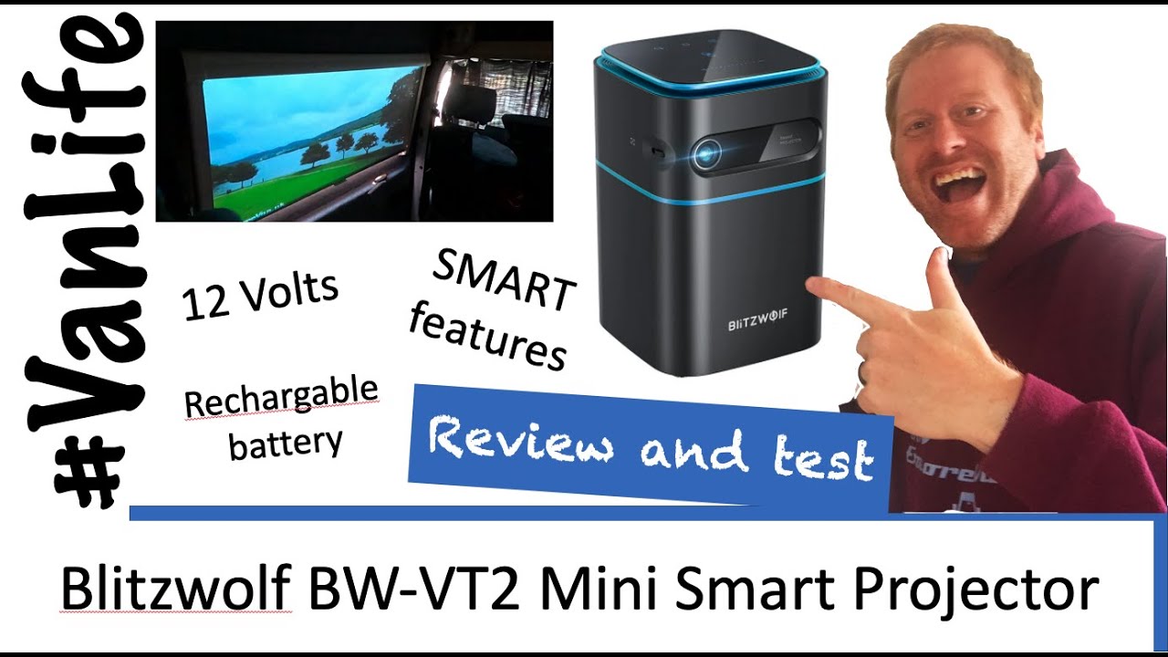 2022 Best Smart Mini Projector amazingly under £150 for campervan /  motorhome - Blitzwolf BW-VT2
