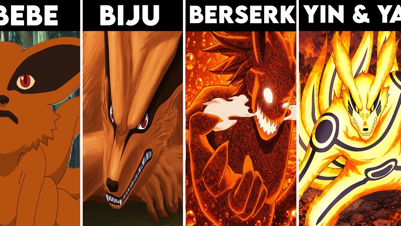 Les 13 formes de Kurama : kyûbi dans Naruto expliqués !