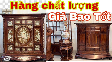 Tủ thờ 13 trám - gỗ cẩm lai cẩn ốc xà cừ -