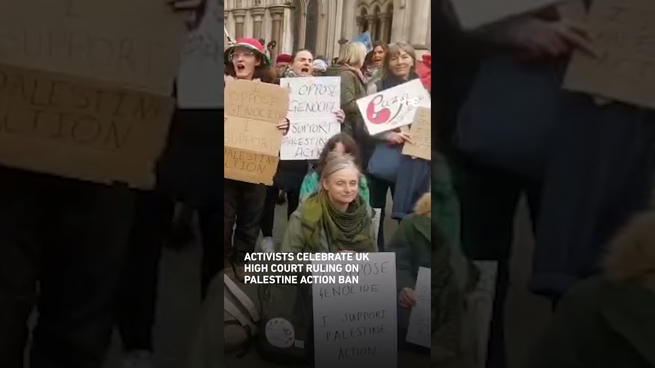 Protesters celebrate UK High Court ruling on Palestine Action Ban
