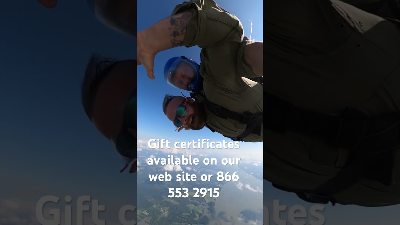 Skydiving gift certificates at No Limits Skydiving in VA 