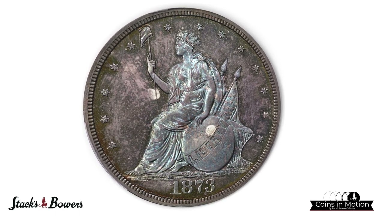 1873 Pattern Trade Dollar. Judd-1310,Pollock-1453.Rarity-4.Silver.Rd Edge. Proof-64+ (PCGS).CAC.CMQ.