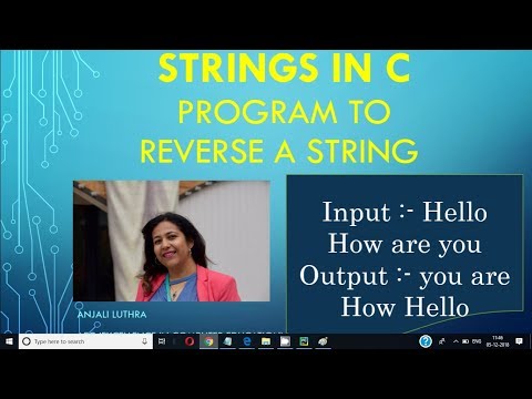 Program to reverse a String in C Programming Language #codeondemand