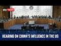 Senate Intelligence Committee hearing on China’s influence in the US
