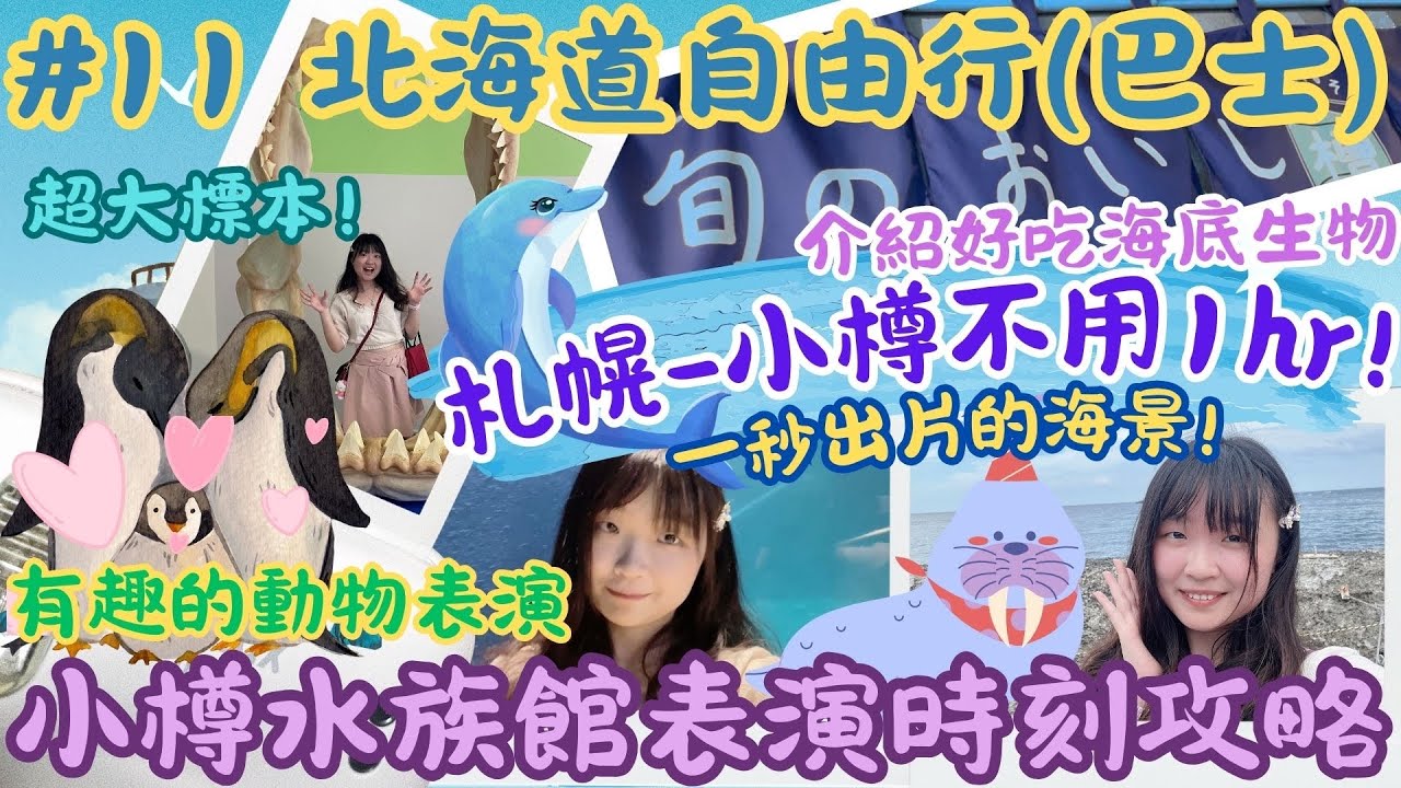 北海道小樽水族館開箱！大水槽及豐富海洋動物表演｜札幌到小樽不用一小時｜企鵝散步｜海獅｜海狗｜海豚  #japan #hokkaido #推薦 #熱門 #小樽 #觀光 #水族館 #日本 #海豚 #企鵝