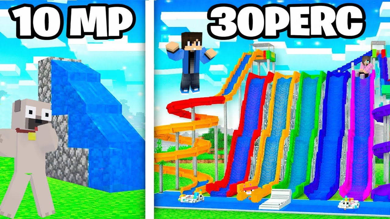 1 PERC vs 30 PERC VICI CSÚSZDA ÉPÍTŐ KIHÍVÁS A MINECRAFTBAN