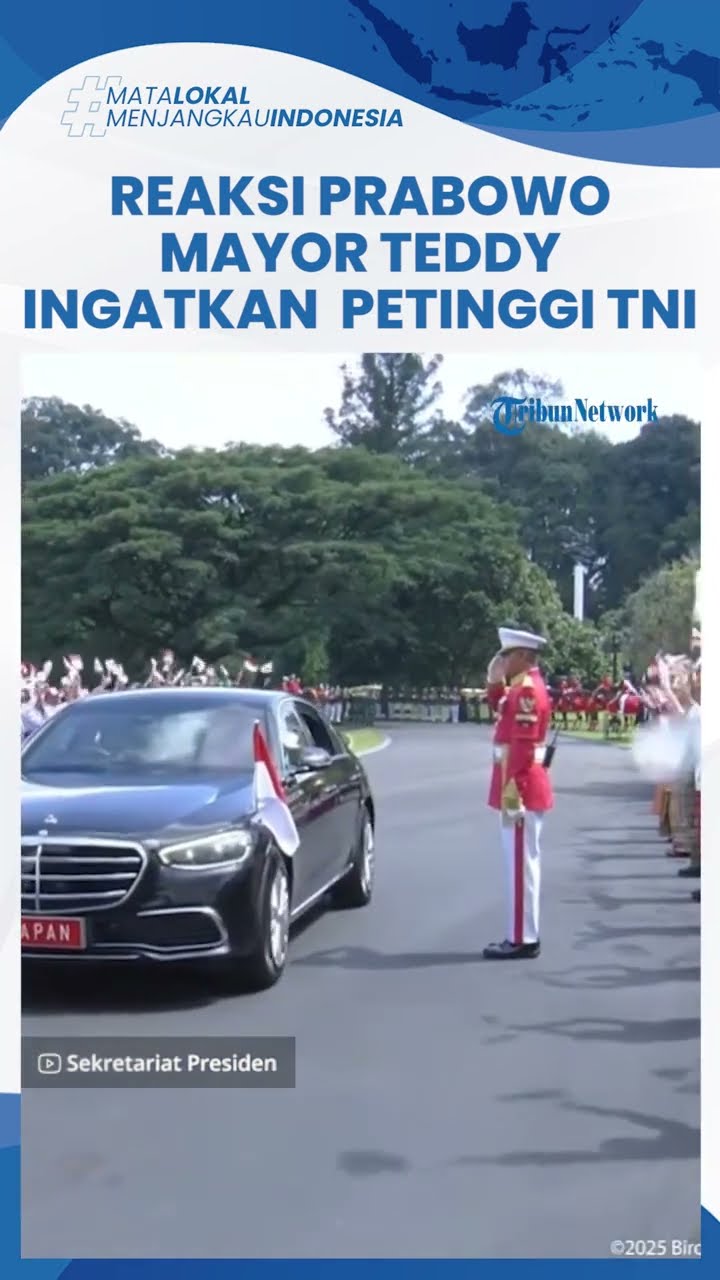 Seperti Inilah Reaksi Prabowo saat Mayor Teddy Ingatkan Pejabat Tinggi TNI Pindah Posisi