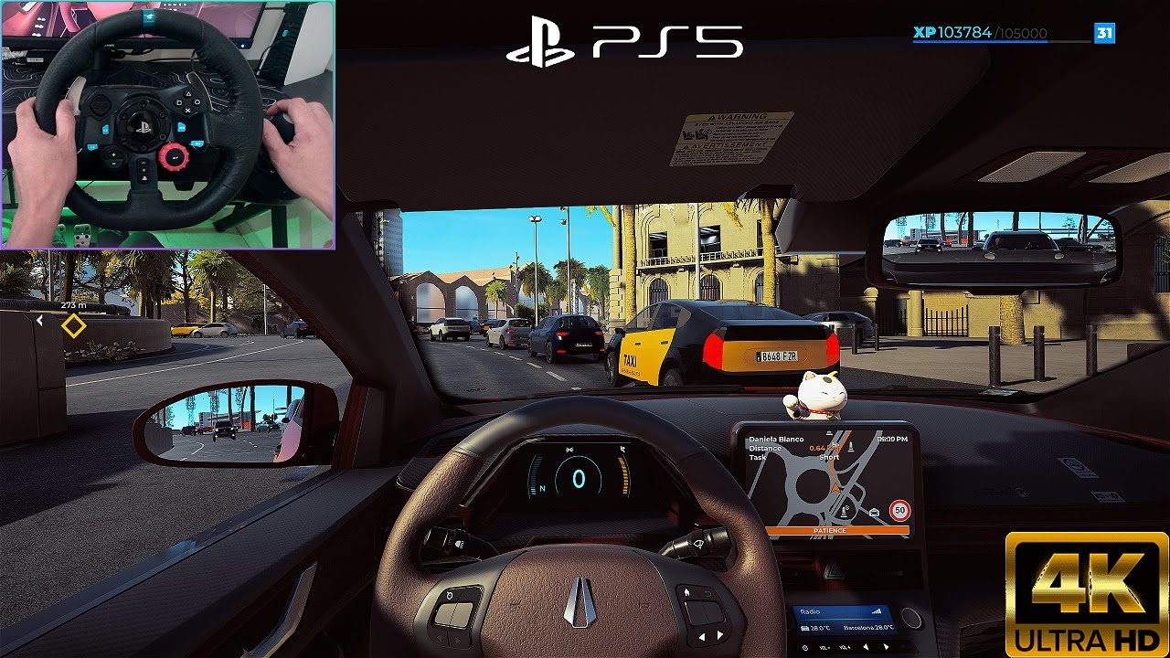 Driver Simulator Ps5 TaxiLife PS5 Gameplay | Realistic City Driving Simulator with Logitech ...