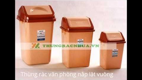 Thùng rác nhựa văn phòng nắp lật giá rẻ Thăng Long Industry