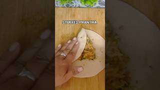Triangle Stuffed Prantha 🍕 #ytshorts #prantha #roti #pocket prantha #trending #viral #food