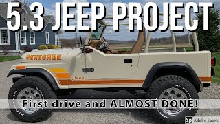 My 5.3 LS Jeep CJ7 YJ Mashup Project DRIVES! Almost done!
1 year, 5 months, and a pile of money later, Im nearly finished with my Jeep project. Thanks for checking it out, let me know if you have any questions!! My 5.3 LS Jeep CJ7 YJ Mashup Project DRIVES! Almost done!