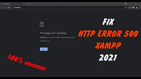 how to fix "HTTP ERROR 500" error on Xampp