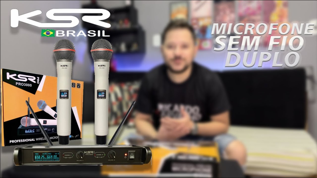 Microfone SEM FIO duplo com ÓTIMO CUSTO BENEFÍCIO! KSR PRO 3000 - YouTube