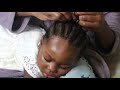 How to Cornrow on short natural hair //  Biginner friendly tutorial.