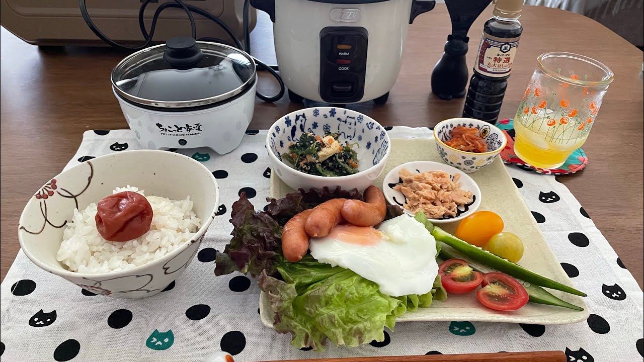 おひとり様家電を使って朝定食！/ちょこっと家電/Toffy炊飯器/ポータブル電源