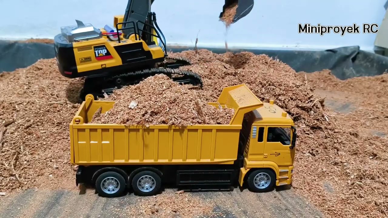 RC EXCAVATOR DENGAN RC DUMP TRUCK, MEMULAI KONTRUKSI ‼️👷🏻