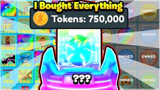 I Spent 750K Tokens To Buy EVERYTHING In Roblox Clicker Simulator..