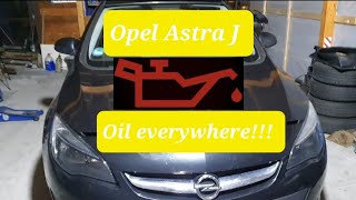 Opel Astra J 2013 1.4 turbo engine, oil leak find and fix!
