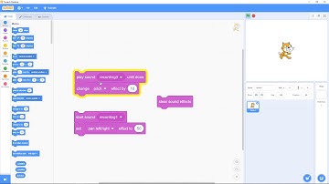 Scratch 4.2: Sound, Changing pitch and pan effects