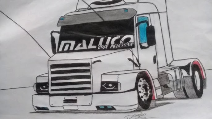 Desenhos de caminhões arqueados meio grau#2 