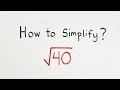 Simplifying Radicals Quiz