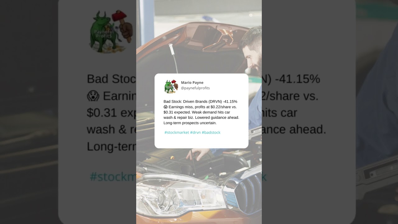 Bad Stock of the Day: Driven Brands (DRVN)