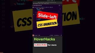 Slide Left Css Animation