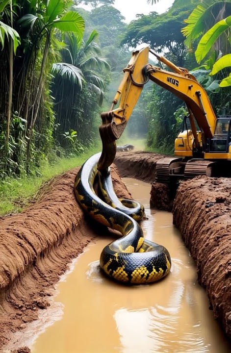 Shocking Python Encounter During Digging!PythonEncounter # ...