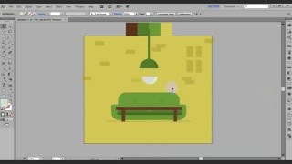 Create Cartoon Living Room - Illustrator Tutorial Vector