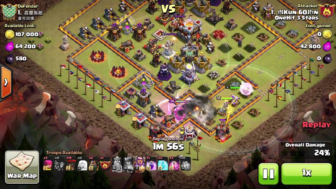 The AQ Healer Walk Attack TH11 maxed King Queen with 3 Stars