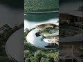 Curved Luxury Architecture: Stunning Infinity Pool House Overlooking the Lake 📐