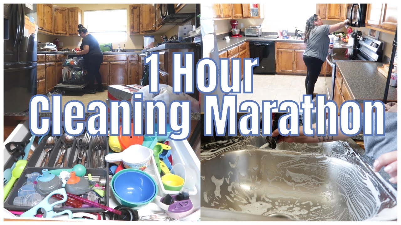NEW 1 HOUR CLEAN WITH ME MARATHON 2022 | SAHM MOM CLEANING MOTIVATION ...