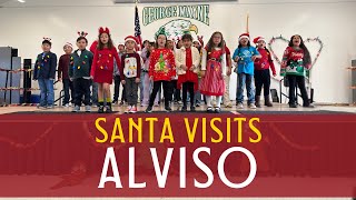 2025 Santa Visits Alviso at Mayne Elementary School