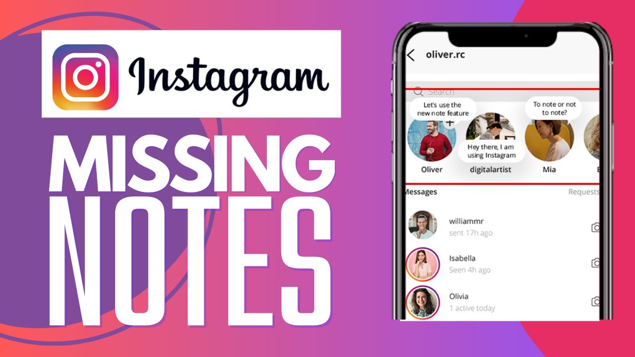 How To Fix Missing Instagram Notes - Instagram Notes Not Showing - YouTube