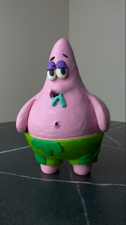 I made Patrick 😱 SpongeBob #sculpting #spongebob #patrick #clay #plasticine #halloween
