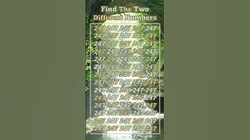 Find 👉 "The Two Different Numbers" 🤔 #brainteasers #fun #puzzle #shortsgame #games