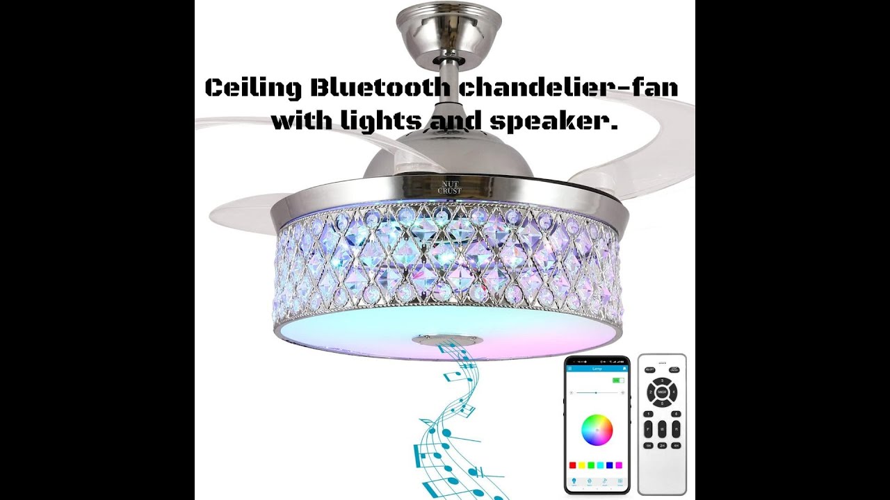 Led Ceiling Fan With Light, Dc Copper Motor, Remote Control, Bt Music.
