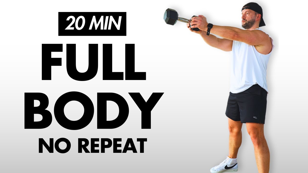 20 Min Dumbbell HIIT Workout – Full Body Strength & Cardio | No Repeat ...