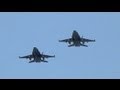 Twin CF-18 Hornets High-Speed Low-Altitude Fly Past at RMC 2013