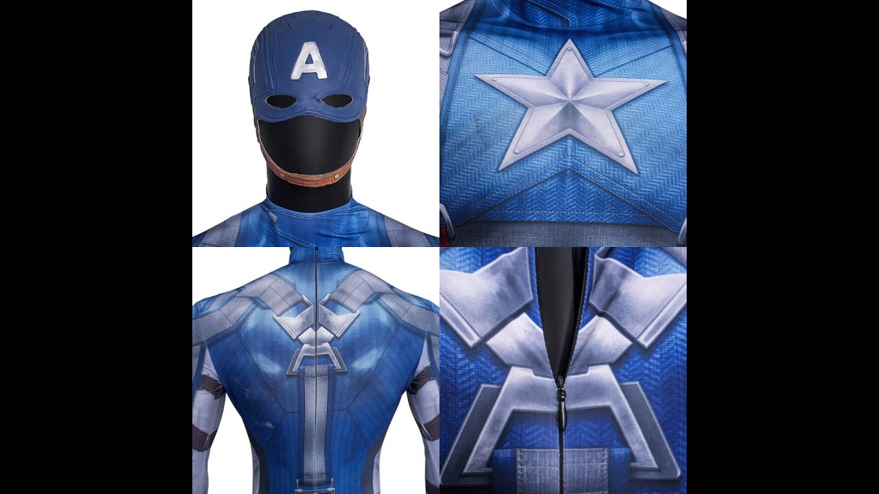 Vikidoky Captain America: The First Avenger Steve Rogers Cosplay Costume 
