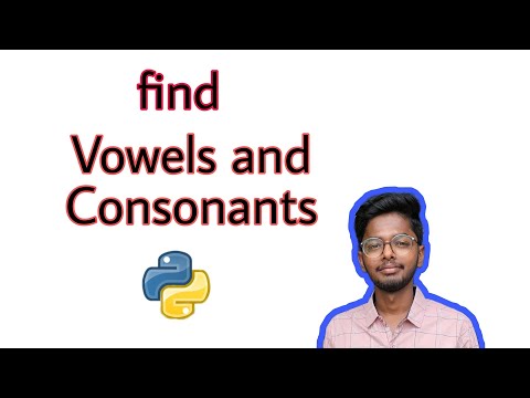 Finding Vowels and Consonants using python || @codewithyou07 #python #interview #number