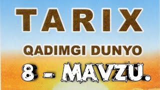 6 Sinf Tarix 8 Mavzu 6 Sinf Tarix 8 Mavzu