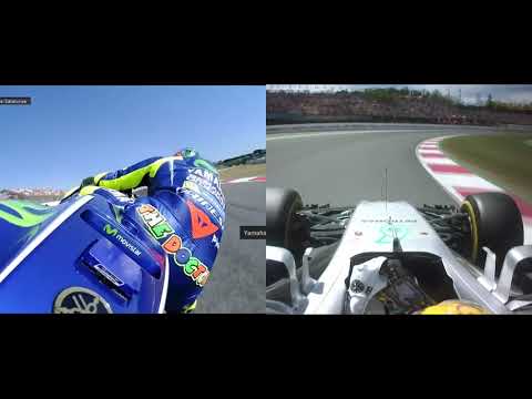 motoGP vs F1 onboard spanishGP