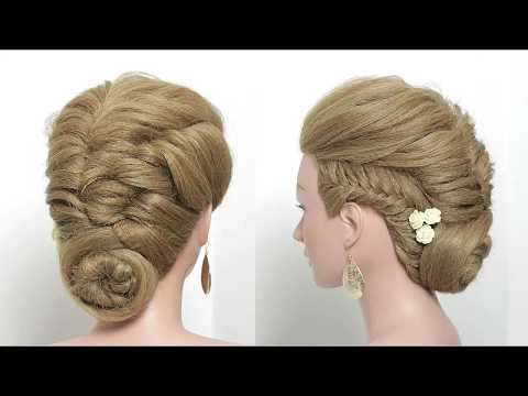 Braided Hairstyles for Long Hair | Elegant Low Updo Hair Tutorial