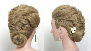 Braided Hairstyles for Long Hair | Elegant Low Updo Hair Tutorial