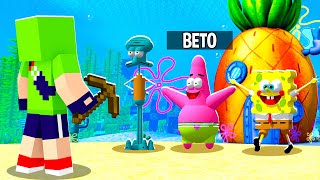 ENCONTRE O BOB ESPONJA FALSO NO ESCONDE-ESCONDE DO MINECRAFT!!